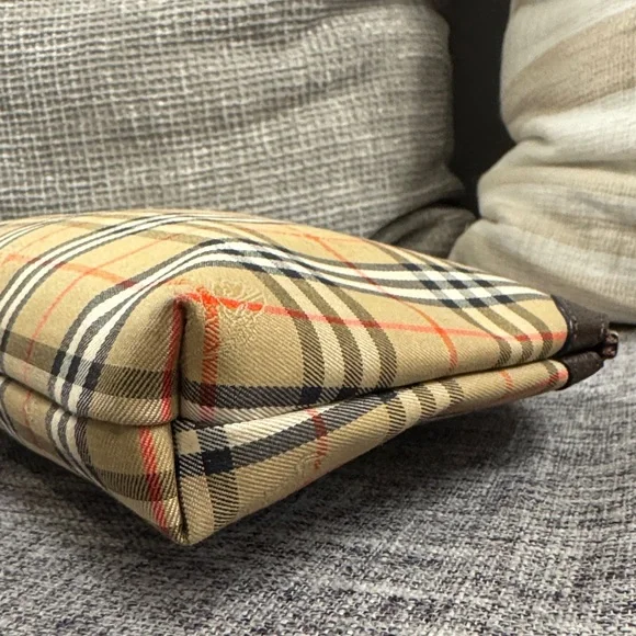 Burberry Beige and Brown Check Toiletry Bag